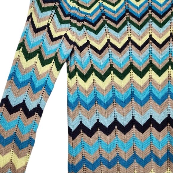 Hanna Andersson Multicolor Chevron Knit Sweater Dress Size 130 Size 8 - Picture 2 of 4